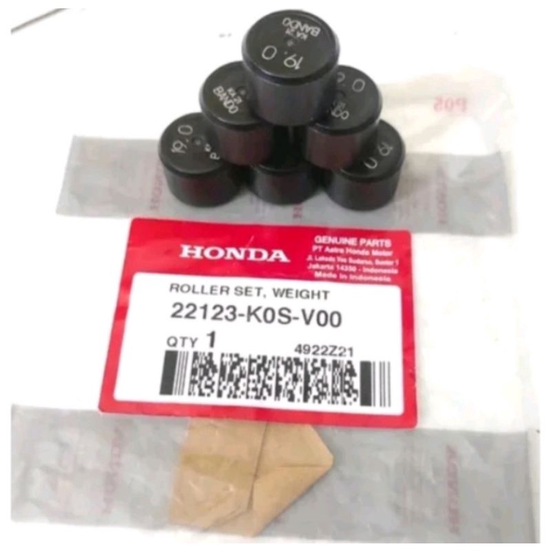 22123-K0S-V00 HGP AHM 100% ORIGINAL 100% ROLLER WEIGHT SET 19 GRAM PCX 160 K1Z ESP 22123K0SV00