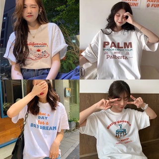 ZARZ.SHOP🍑*พร้อมส่ง*เสื้อยืดคอตตอน oversize 6600