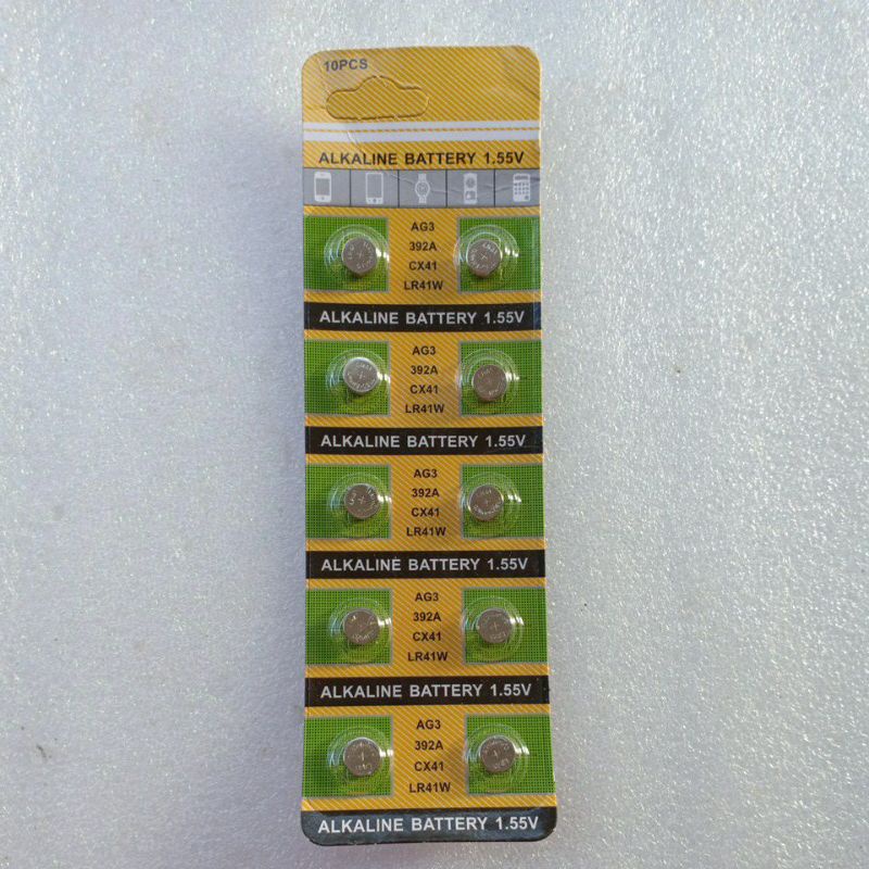 ถ่านกระดุม ถ่านนาฬิกา   AG3 392A CX41 LR41W ราคาแผงละ15บาท