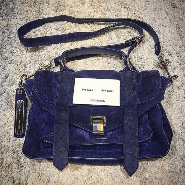 Proenza Schouler Tiny In Deep Blue Suede