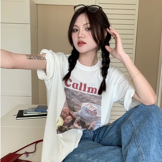 Call me t-shirt เสื้อยืดสกรีนลายวินเทจ (Sundaymood)