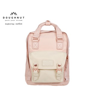 DOUGHNUT BAG : MACAROON MINI NATURE PALE SERIES : SOFT SUNRISE x HAZY : กระเป๋าโดนัทไนล่อนสีสดใส หนังแท้ กันน้ำได้ กระเป๋าเป้ (รหัสสินค้า 05561)