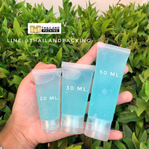 [ปริมาณ 1 ชิ้น] หลอดบีบ เนื้อใส พลาสติกPET Squeeze tube 20ml 30ml 50ml