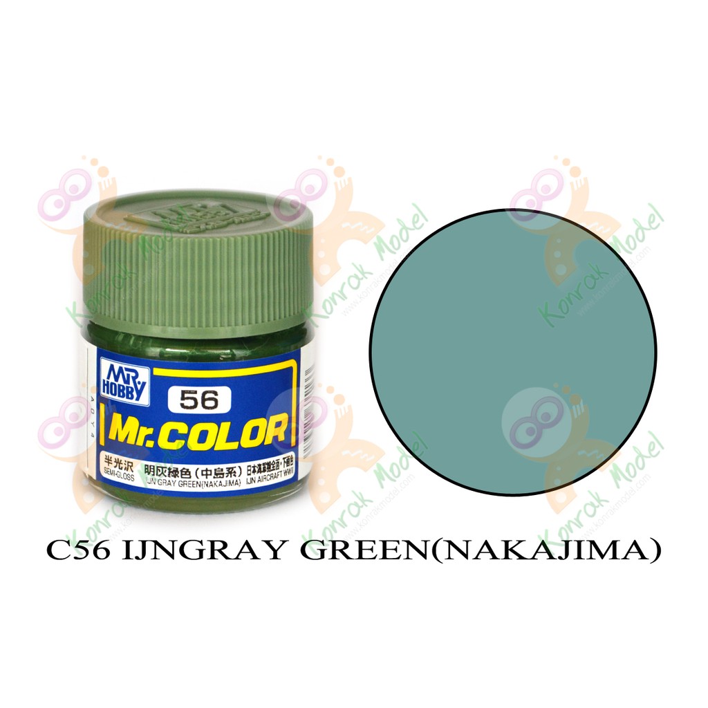สีสูตรทินเนอร์ Mr.hobby Mr.color C56 IJN Gray Green Semi-Gloss 10ml
