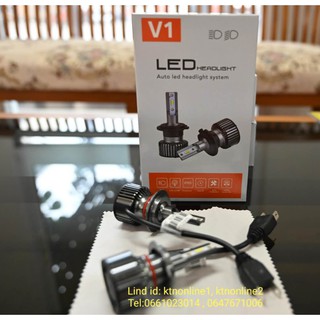 หลอดไฟหน้า LED รุ่น V1 มีขั้วH4 H7 H11 ความสว่าง 6000K