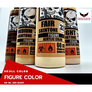 SKULL FIGURE SKINTONE Color สีอะคริลิคสีผิวหนังโทนต่างๆ สีพร้อมใช้สำหรับพ่นแอร์บรัช