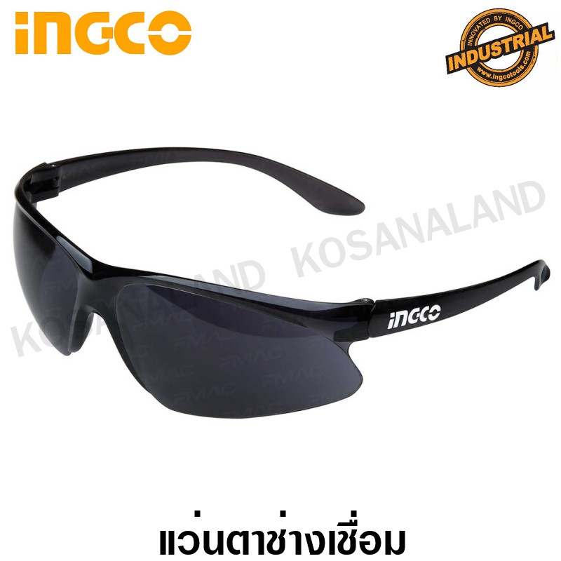 INGCO แว่นตาช่างเชื่อม กันสะเก็ด สีดำ รุ่น HSG06 ( Safety Goggles )