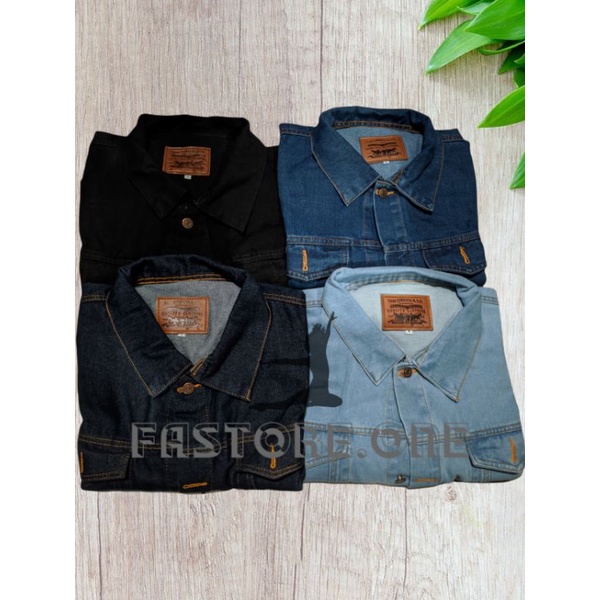 HOT LARGE JEANS JACKET BIG DENIM JACKET 4 สี SIZE M, L, XL, XXL, XXXL, 4XL, 5XL, 6XL, 7XL, 8XL