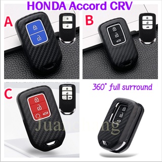 เคสกุญแจรีโมตรถยนต์ ABS คาร์บอน อุปกรณ์เสริม สําหรับ HONDA Accord Crv Cover Fob For HONDA Accord Civic fc fd Jazz GK IV 4 GK 5 Vezel City Odyssey RC Crv hrv