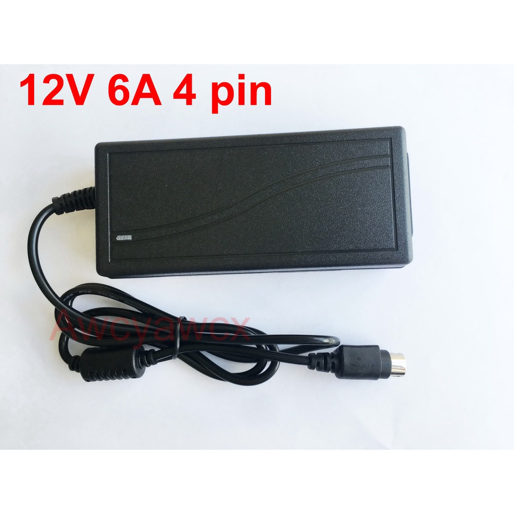 อะแดปเตอร์แปลง 12 v 6 a คุณภาพสูง 12 v 5 a 12v 6a ic solutions 72 w ac/dc สําหรับหน้าจอ lcd tv 4pin 