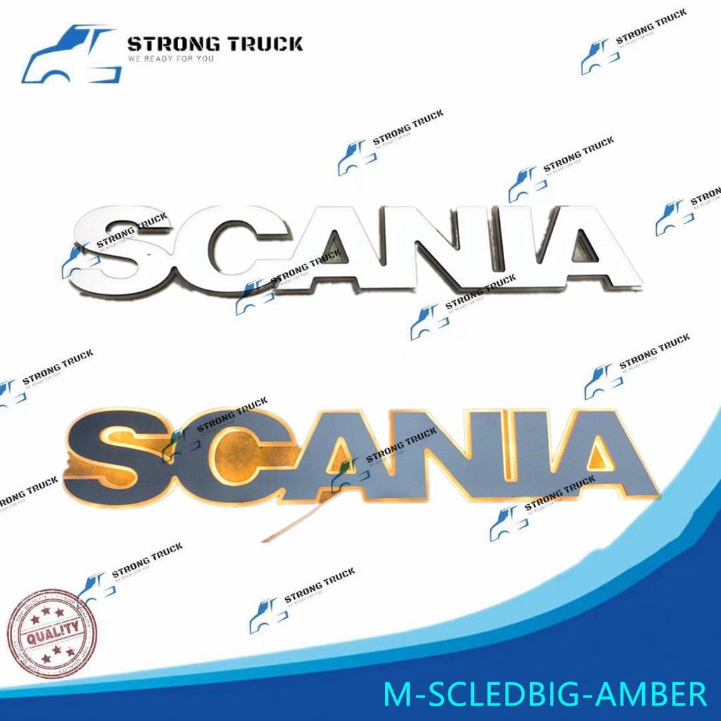SCANIA LOGO LED พร้อม SCREW 1 ชิ้น ราคา 73 ซม. X 12 ซม
