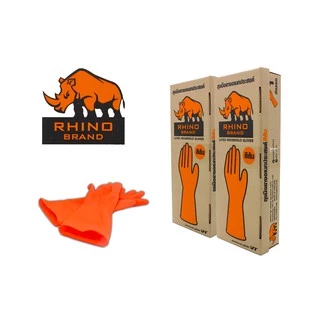 (ยกกล่อง 12 คู่) Poly-Brite โพลี-ไบรท์ Rhino ถุงมือยาง ถุงมืออเนกปรสงค์ สำหรับงานหนัก เนื้อหนา ทนทานพิเศษ