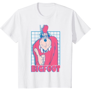 เสื้อยืดผ้าฝ้ายพรีเมี่ยม เสื้อยืด พิมพ์ลายภาพยนตร์ดิสนีย์ A Goofy Bigfoot Grid