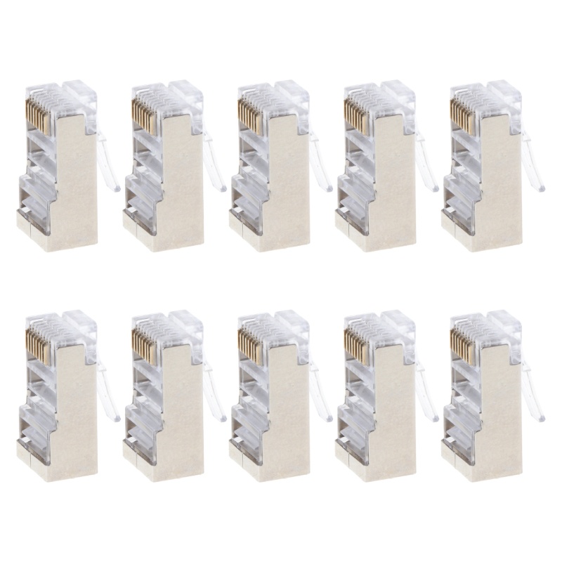 Doublebuy Pass ผ่านตัวเชื่อมต่อ RJ45 CAT6 LAN UTP ปลั๊กสายเคเบิลเครื่องมือฟรี Cat6 ตัวเชื่อมต่อสายเค