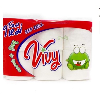 กระดาษชำระ  ทิชชู​่​ม้วน​ วีวี่​ เฟรชชี่  แพ็ค​ 6 ม้วน​ Vivy​ Freshy​ เนื้อนุ่ม​สะอาด