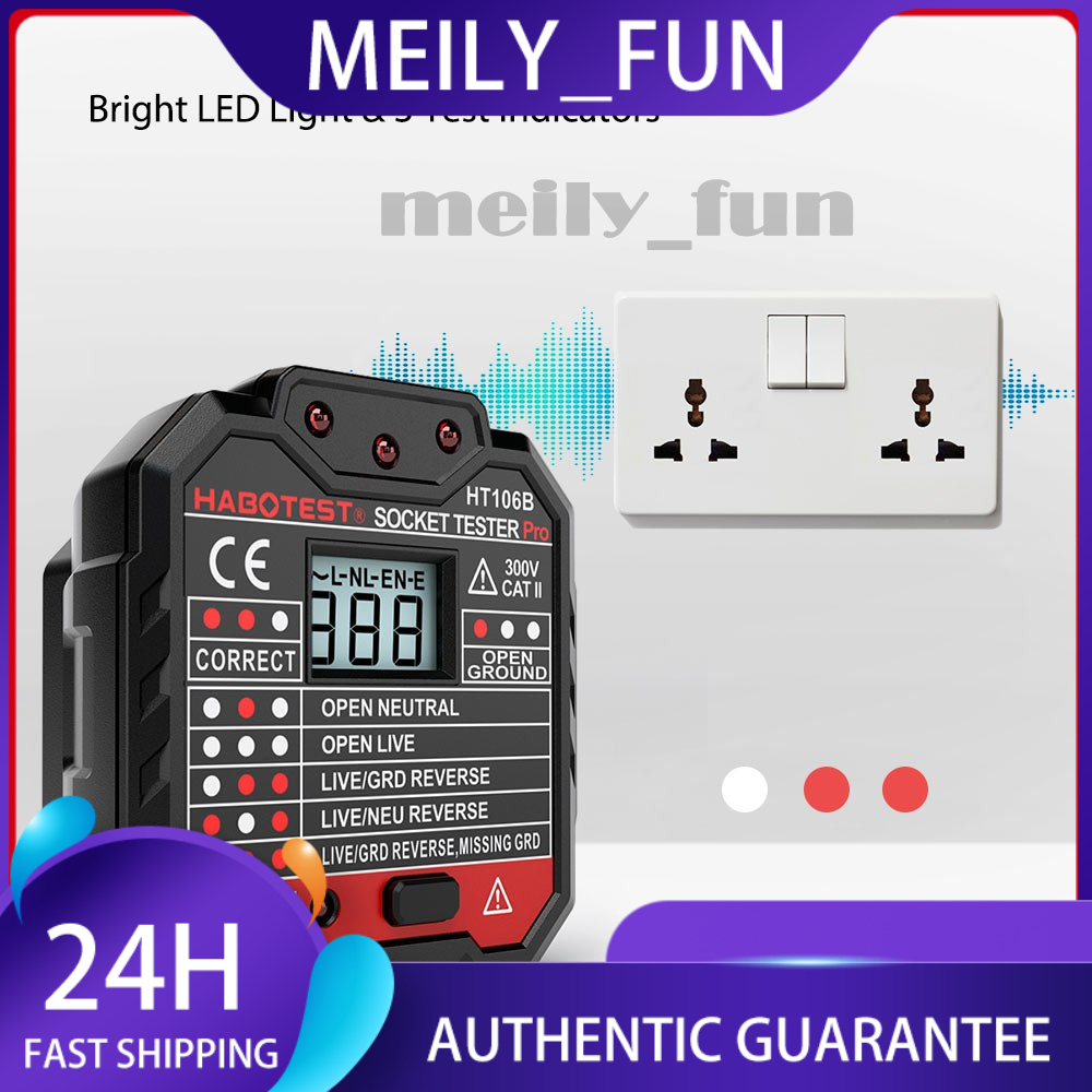Advanced GFCI Electric Socket Tester Circuit Polarity Detector Wall Plug Breaker Finder Electric Leakage Test