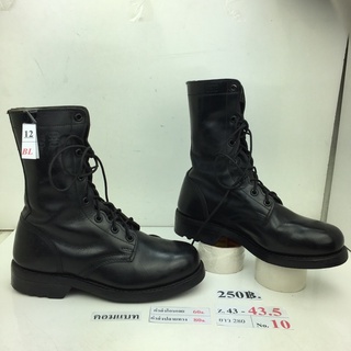 รองเท้าคอมแบท Combat shoes หนังสีดำ สภาพดี ทรงสวย มือสอง คัดเกรด ของนอก เกาหลี