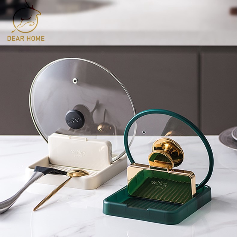 Dear Home ที่วางฝาหม้อ ที่วางทัพพี ทีวางตะหลิว ชั้นวางฝาหม้อ วางฝาหม้อ ช้อนซุป ที่วางตะเกียบ
