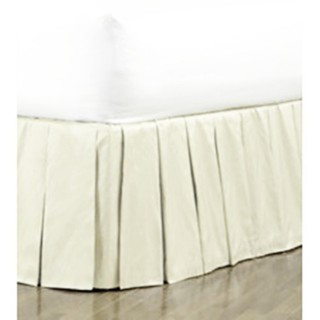 OHM Bed Skirt-กระโปรงเตียงแบบทวิสรอบ ผ้าเครปซาติน 220 เส้น ขนาด 6 ฟุต (สีครีม)