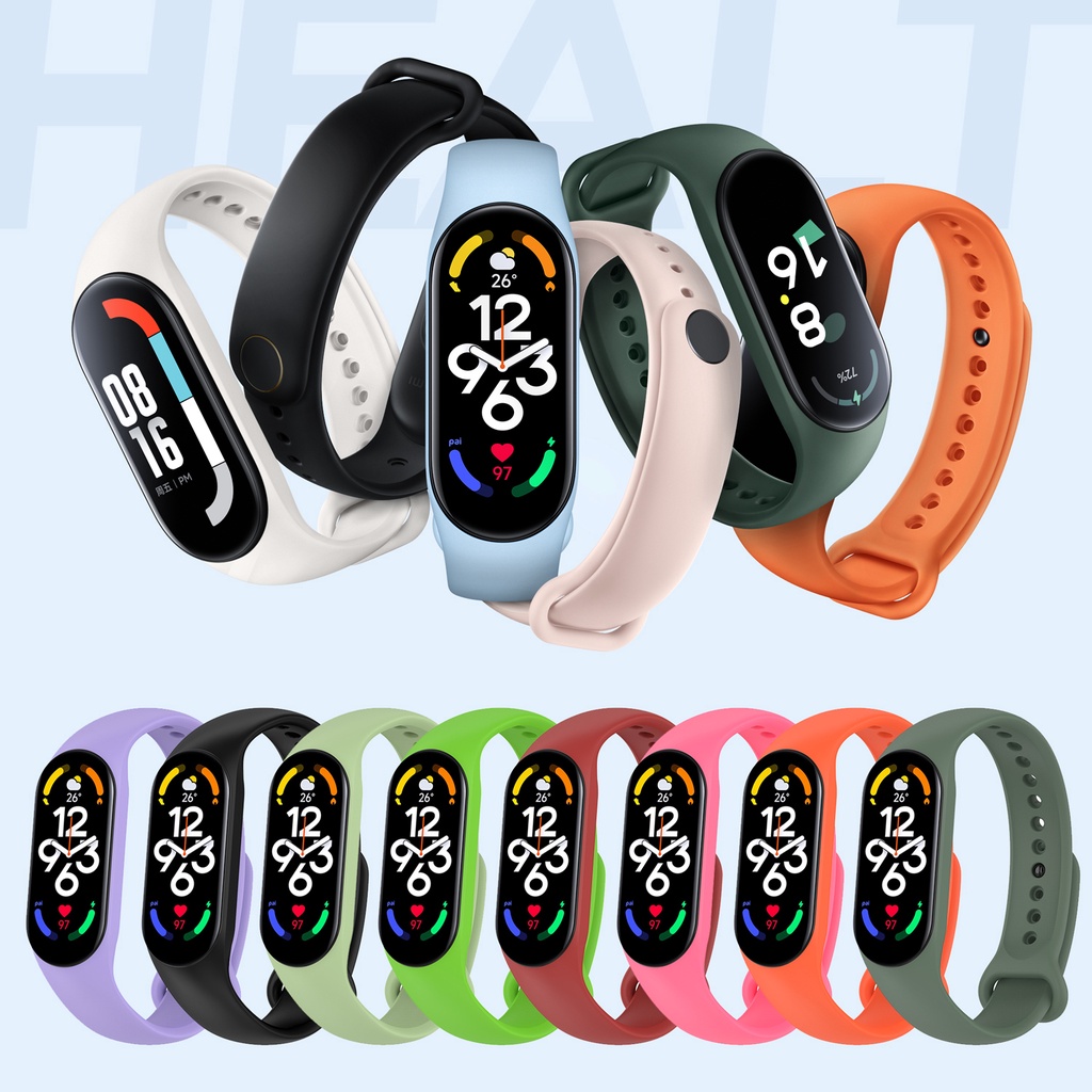 สายรัดข้อมือซิลิโคน แบบนิ่ม สําหรับ For Xiaomi Mi Band 7 Miband 7 6 5