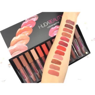 Huda Beauty Liquid Matte Lipstick 12 pcs ลิปฮูด้า