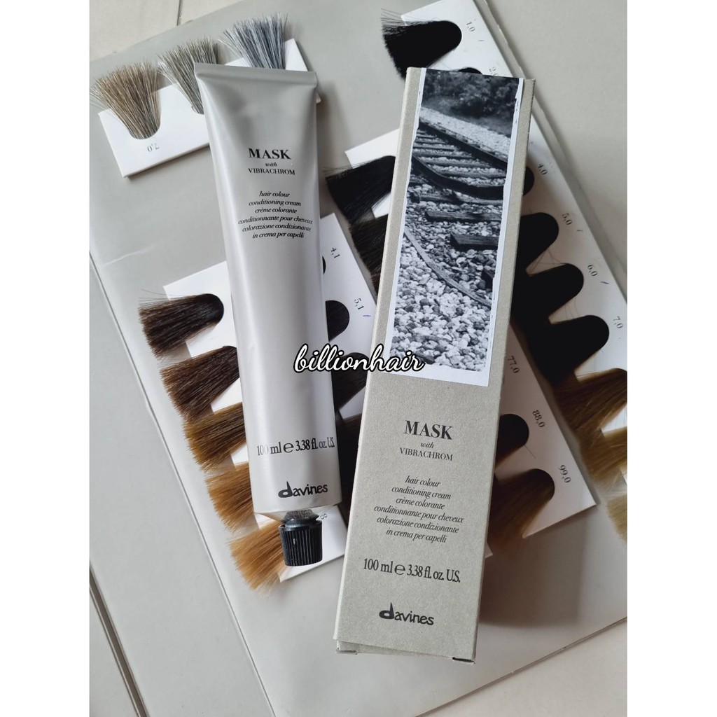 Davines Mask with Vibrachrom hair color conditioning creme 100ml พร้อมตัวผสมสี สีย้อมผมมีโปรตีนสกัดจ