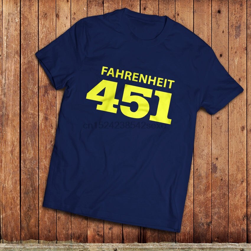 Fahrenheit 451 เสื้อยืด Ray Bradbury Classic Book Tee Sci Fi TShirt