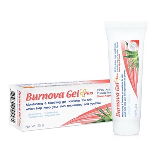 Burnova gel plus Snow Algae 25 G. เบอร์นโนว่า เจล พลัส สโนว์ แอลจี้ เจลว่านหางจระเข้ บำรุงผิว รอยสิว ผิวขาวใส