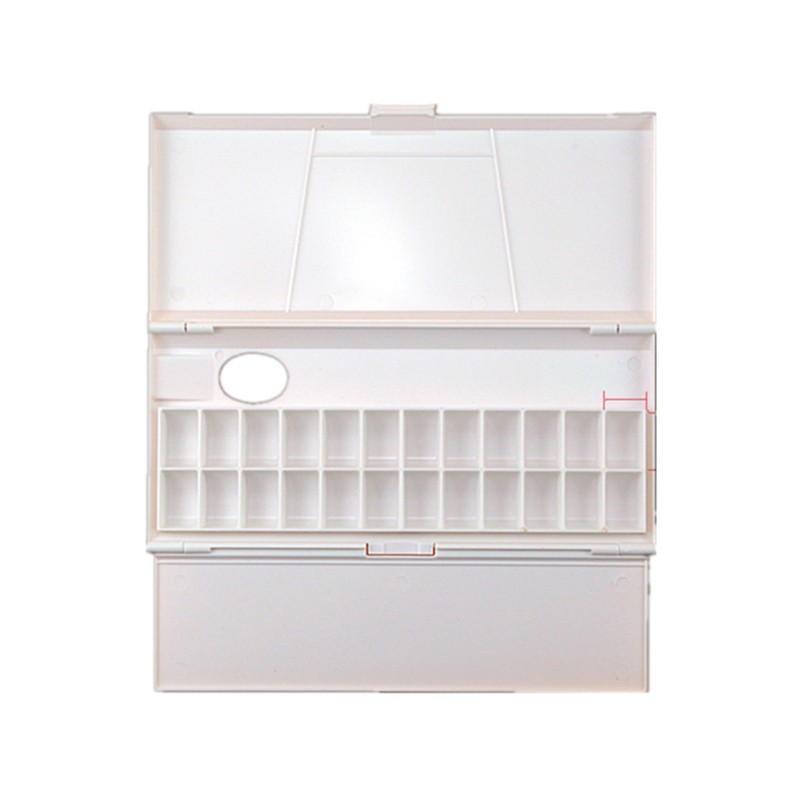Watercolor Paint Palette Box Airtight 24 Deep Wells For Acrylic And Oil