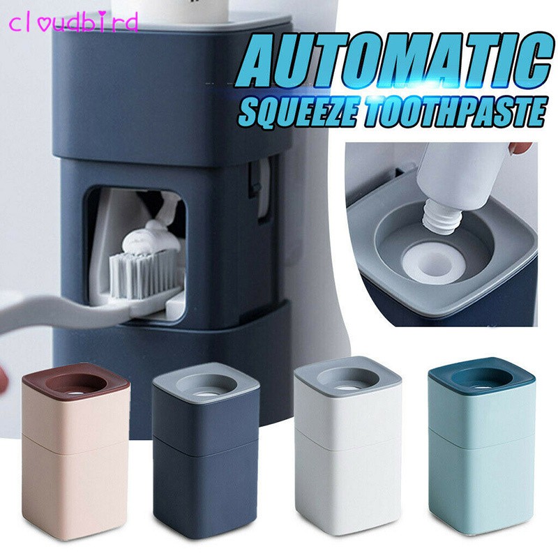 ★♈★ Wall-Mounted No-Punch Automatic Toothpaste Dispenser No Trace Paste ...