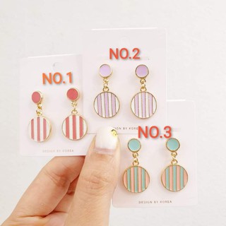 👑 ต่างหูแฟชั่น enamel ​(พร้อมส่ง)​