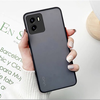 รุ่นใหม่ Case Vivo Y15S 2021 เคสกันกระแทก ปุ่มสีผิวด้าน ขอบนิ่มหลังขุ่น พร้อมส่ง กันลอยกล้อง