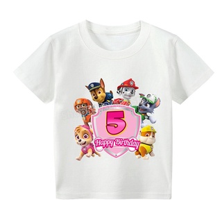 เสื้อยืด พิมพ์ลายการ์ตูนกราฟิก Paw Patrol Digital1-9 สําหรับเด็กผู้ชาย และเด็กผู้หญิง