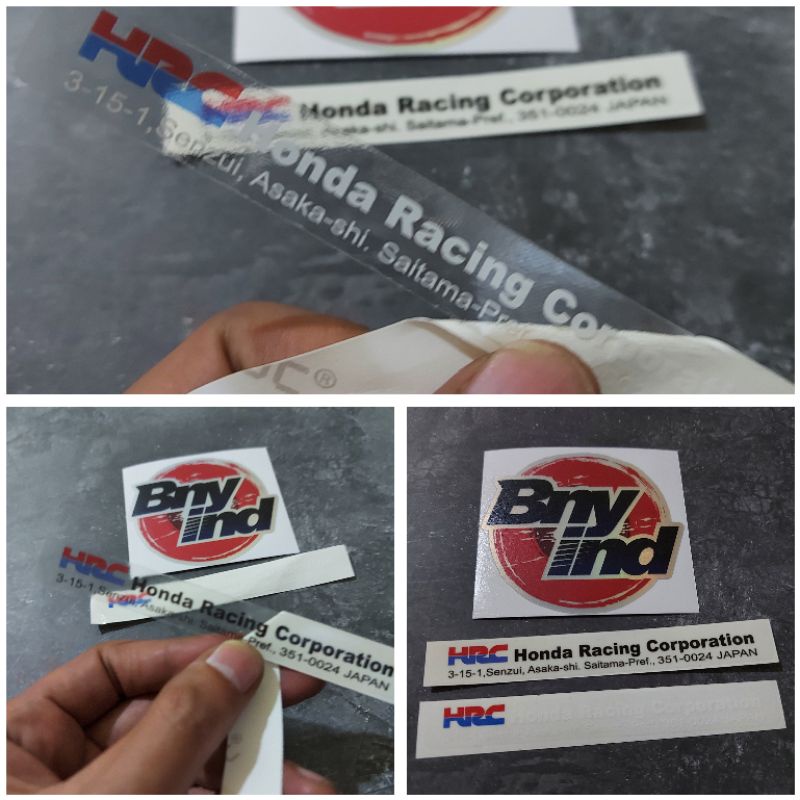 HRC HONDA RACING CORPORATION TRANSPARENT สติ๊กเกอร์