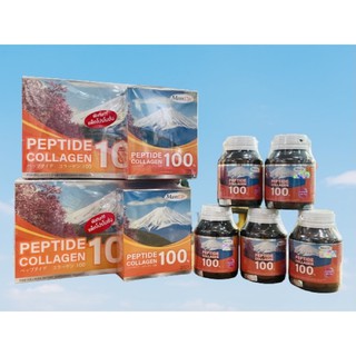 Maxxlife Peptide collagen 100% #คอลลาเจนเปปไทด์จากปลาทะเล (30 ซองแถม 10 ซอง)/แบบเม็ด 500mg  30 เม็ด #ริ้วรอยร่องลึก