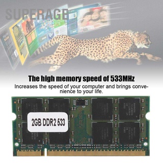 Superage 2GB DDR2 533MHz 200Pin For Laptop Motherboard Dedicated Memory RAM Fully Compatible