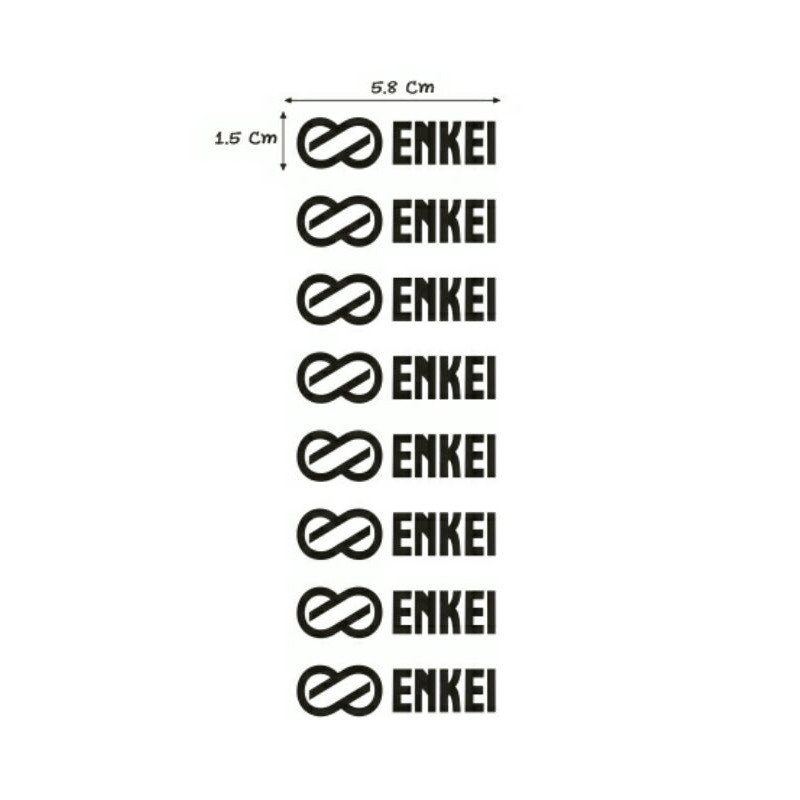 Sticker”สติ๊กเกอร์ENKEI (1ชุด8ชิ้น)ติดล้อแม็ก สะท้อนแสง %️แบบตัดพร้อมส่ง