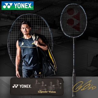 Yonex ไม้แบดมินตัน YY คาร์บอน น้ําหนักเบา ดึงได้ 24lbs Yonex VT-ZF-2 Day Axe 100zz สีดํา และกระเป๋า 4U