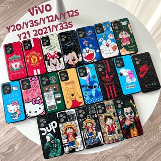 ꒰พร้อมส่ง📨꒱ เคส 3D พิมพ์ลายการ์ตูนน่ารัก Vivo Y20/Y3s/Y12a/Y12s, Y21 2021/Y33s