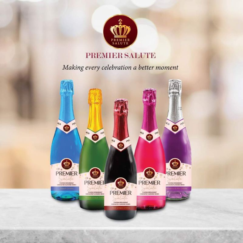 น้ำผลไม้อัดก๊าซไร้แอลกอฮอล์ Premier Salute (Made In Malaysia) ขายดี