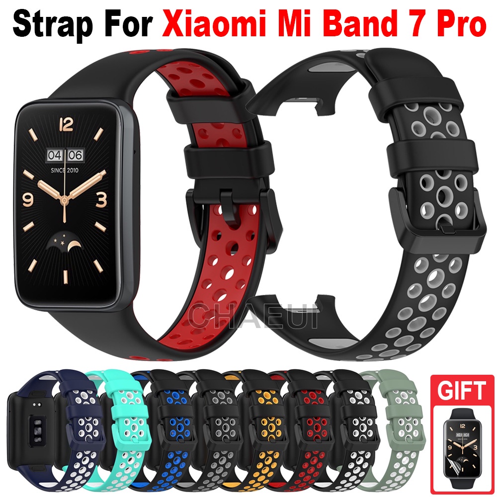 สายนาฬิกาข้อมือซิลิโคน แบบเปลี่ยน สําหรับ Xiaomi Mi Band 7 Pro