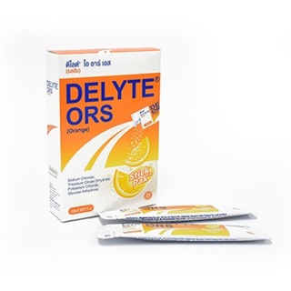 Delyte Ors (Orange) 10 ซอง เกลือแร่สำหรับท้องเสีย ผู้เสียเหงื่อ ออกกำลังกาย ท้องเสีย ต้องการความสดชื่น