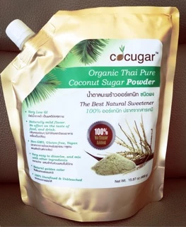 (ส่งฟรี) น้ำตาลดอกมะพร้าวแท้ 100% Organic (GI ต่ำ) (แบบผง) 450g. มาตรฐาน USDA ปลอดภัย ทานได้ระยะยาว