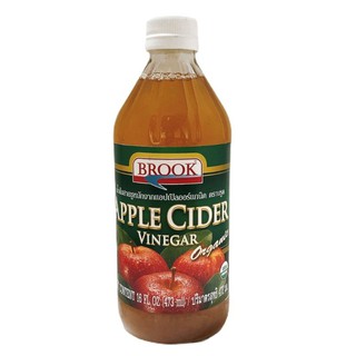 บรูค น้ำส้มสายชูหมักจากแอปเปิ้ล ออแกนิค 473 มล. Brook Apple Cider Vinegar Organic 473 ml.