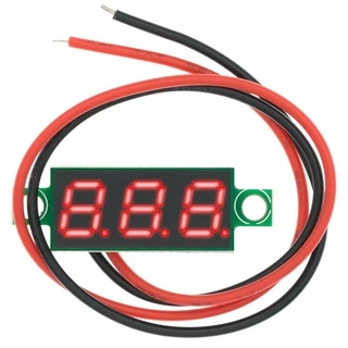 เครื่องทดสอบแรงดันไฟฟ้า โวลต์มิเตอร์ดิจิทัล ขนาดเล็ก 0.28 นิ้ว 2.5V-40V หน้าจอ LED สีแดง น้ําเงิน เหลือง เขียว