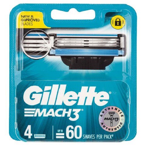 ใบมีดสำหรับที่โกนหนวด Gillette MACH3 จำนวน 4 ใบ