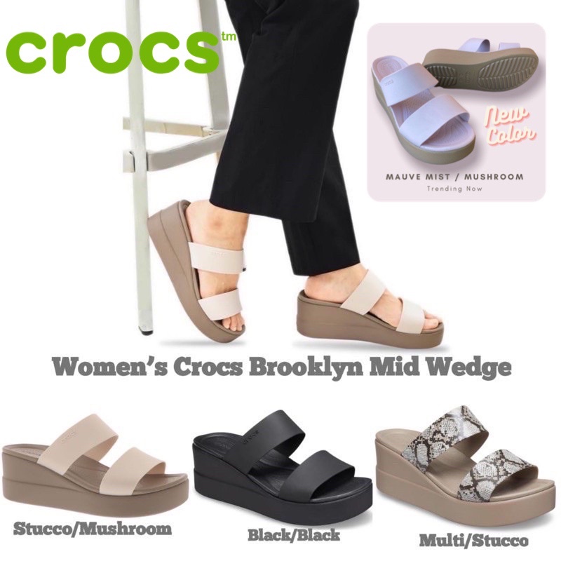 Women’s Crocs Brooklyn Mid Wedeg 💗#รองเท้าเพื่อสุขภาพ #Crocs #รองเท้าCrocs