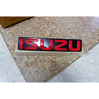 ของแท้โลโก้กระจังหน้า ISUZU สีแดงสำหรับ รุ่น D-MAX MU-X 2015-17