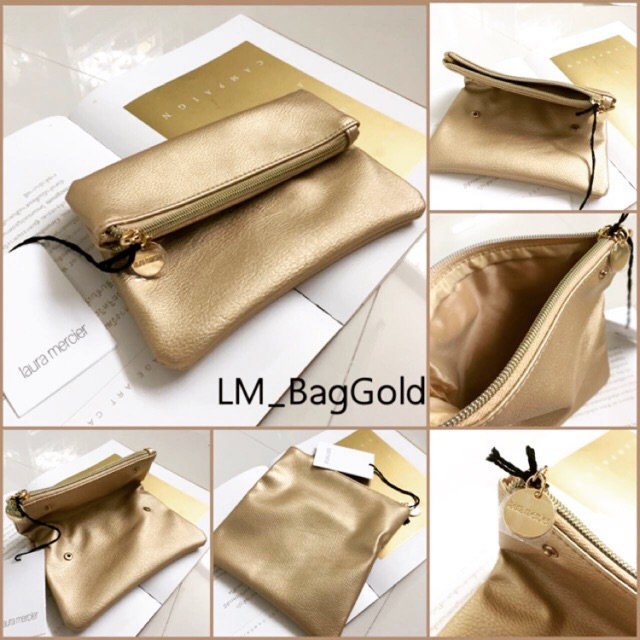 แท้????เคาน์เตอร์ กระเป๋าเครื่องสำอางค์แบรนด์ดัง สุดหรู Laura Mercier  Lether Gold Bag - Thiradawan - Thaipick