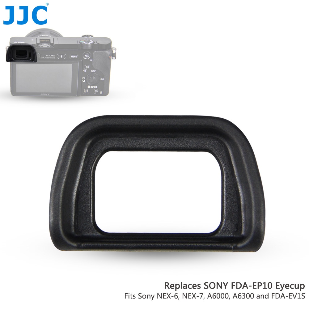 JJC ES-EP10 ยางรองตาซิลิโคนอ่อนนุ่มสำหรับกล้อง Sony a6300 a6100 a6000 NEX6 NEX7 NEX-6 NEX-7, เปลี่ยน FDA-EP10 ช่องมองภาพยางรองตา